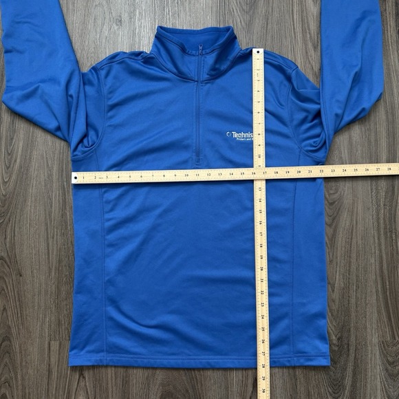 The North Face 1/4 Zip Pullover Polyester Royal Blue Logo Large - Picture 6 of 8